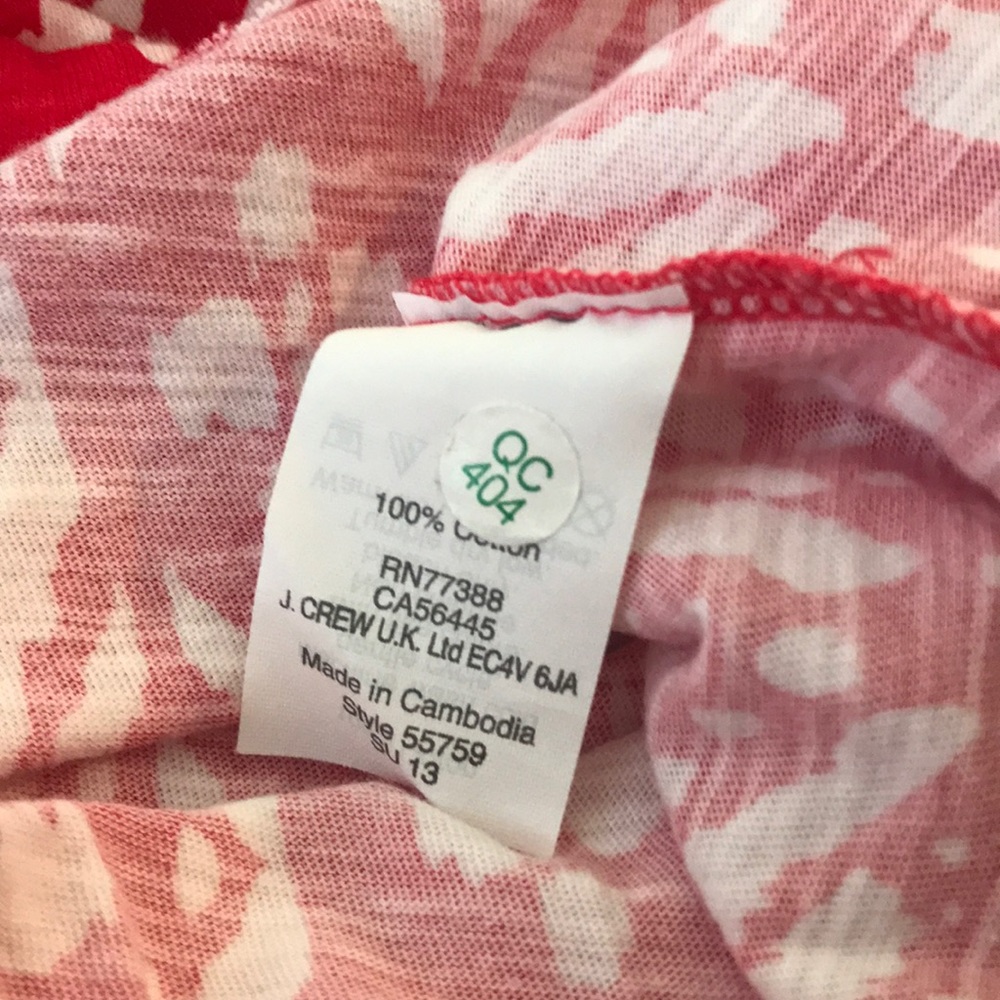 Red and white patterned T-shirt dress from J. Crew - Picture 4 of 4